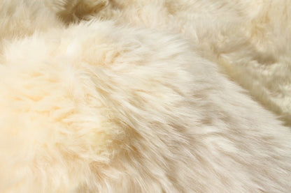 2' X 3' Taupe Genuine Sheepskin Animal Print Shag Area Rug