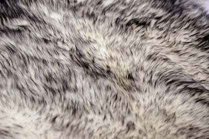 2' X 3' Gray Genuine Sheepskin Animal Print Shag Area Rug