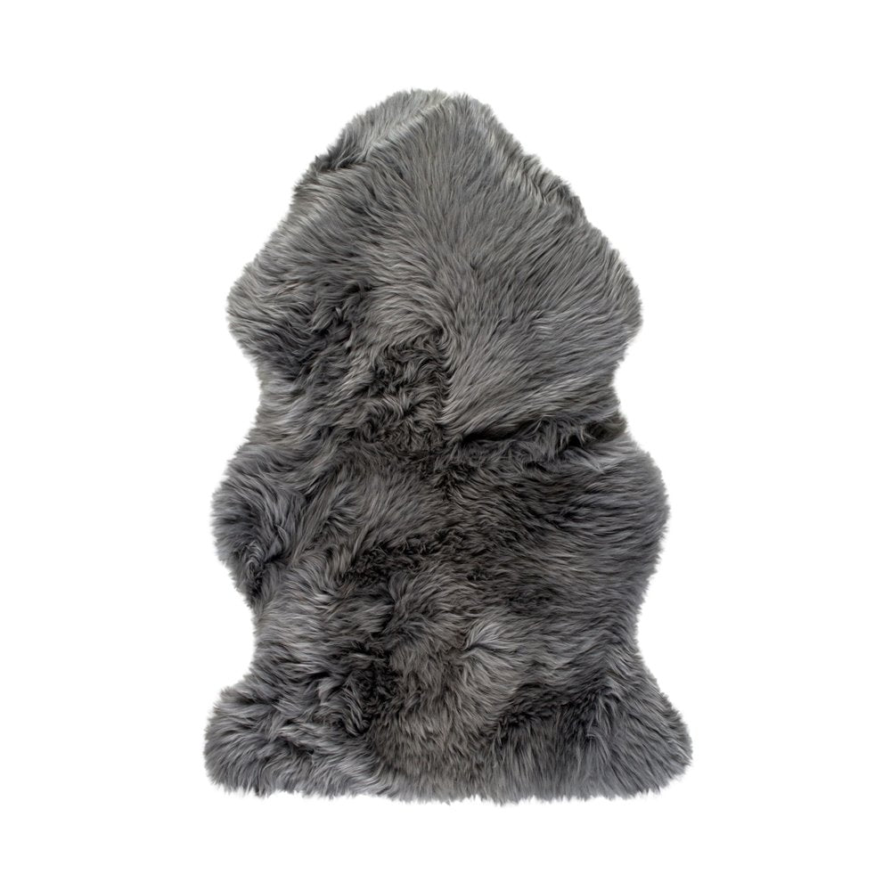 2' X 3' Gray Genuine Sheepskin Animal Print Shag Area Rug