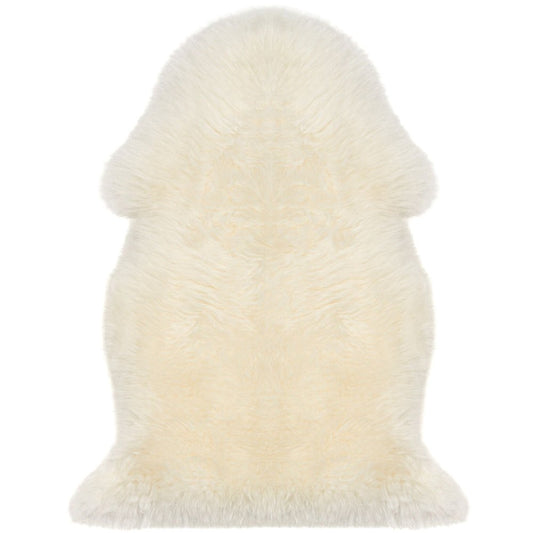 2' X 3' White Natural New Zealand Sheepskin Wool Area Rug