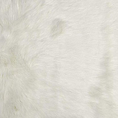 5' X 8' Off White Faux Fur Area Rug