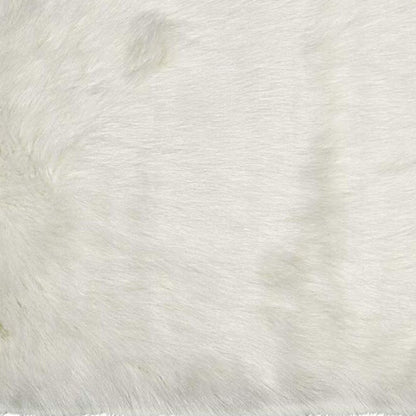 5' X 8' Off White Faux Fur Area Rug