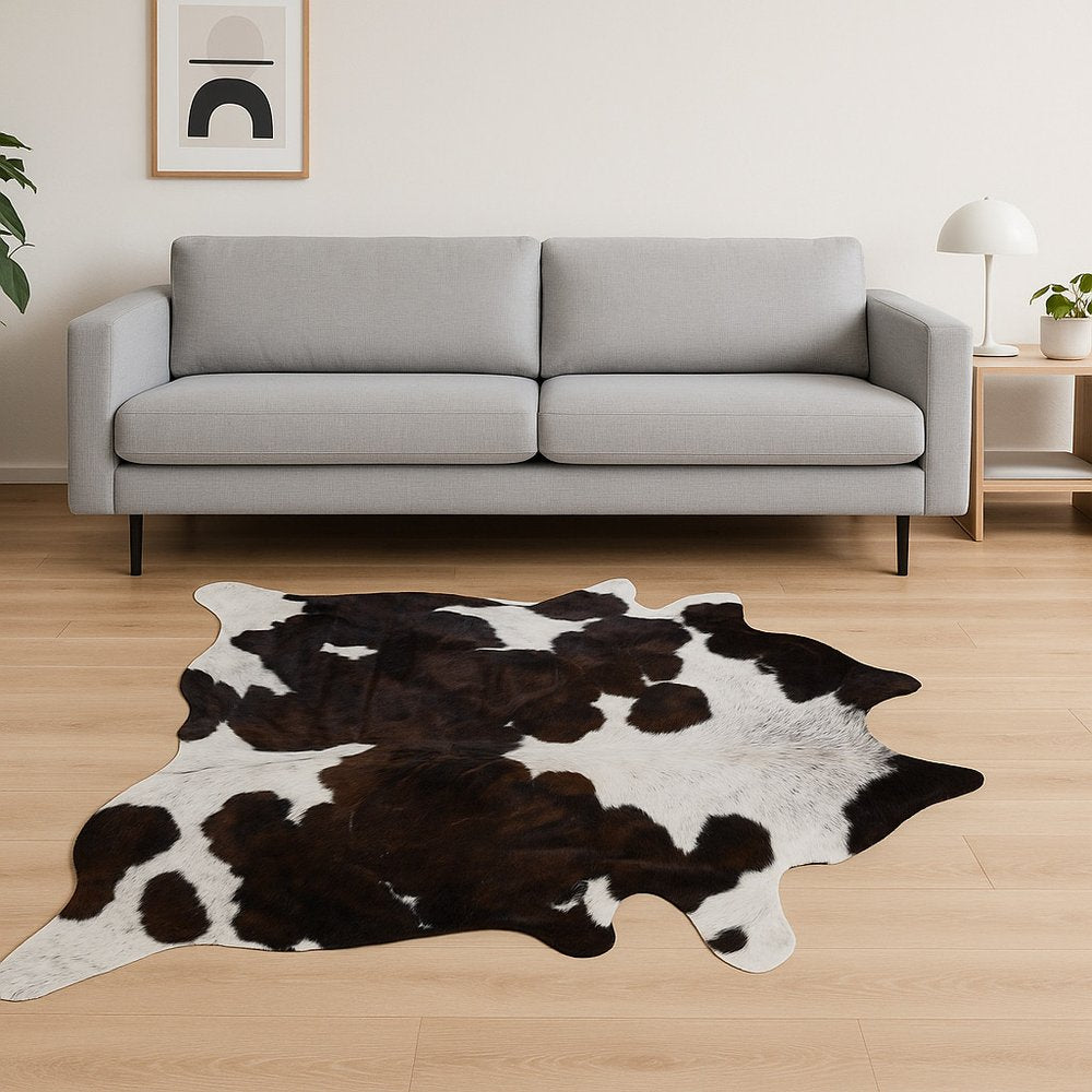 6' X 7' Brown Cowhide Cowhide Print Area Rug