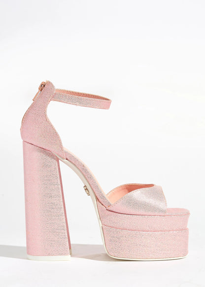 Sophia Pink Glitter Heel
