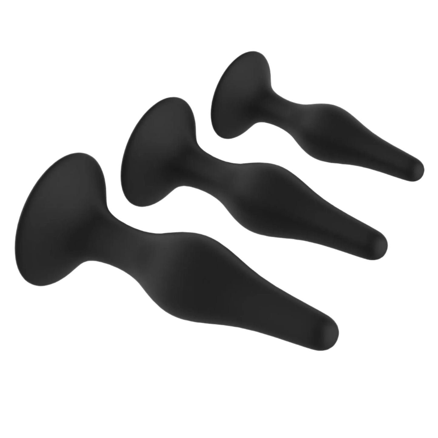 Level Up II Anal Trainers 3 Piece Silicone Suction Set