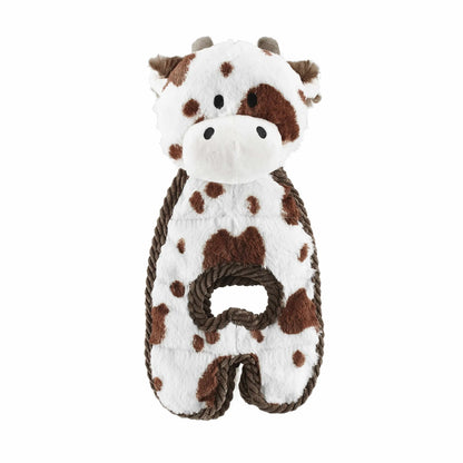 Outward Hound Cuddle Tugs Cow Plush Dog Toy