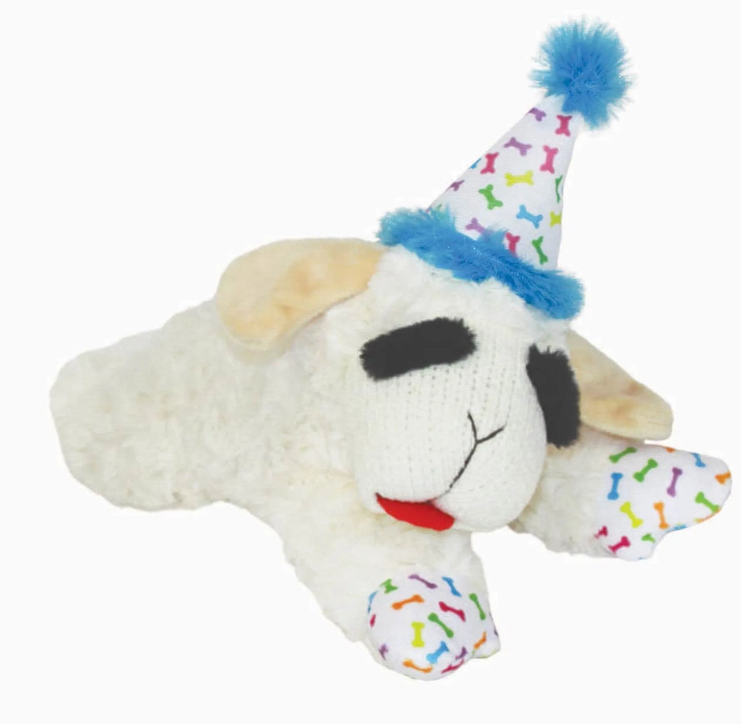 Multipet Lamb Chop w/ Birthday Hat Plush Dog Toy