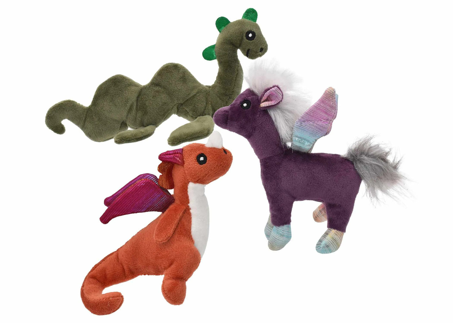Multipet Mythical Creatures Plush Dog Toy Assorted Animals