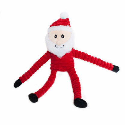 ZippyPaws Holiday Crinkle Santa Plush Dog Toy