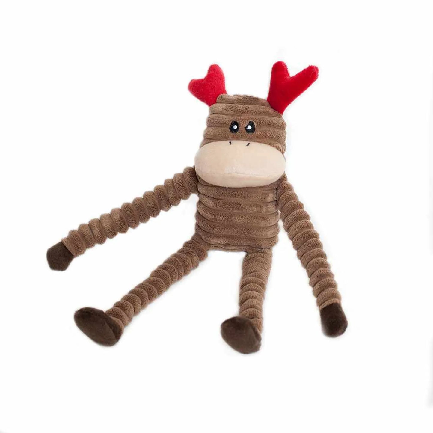 ZippyPaws Holiday Crinkle Reindeer Plush Dog Toy
