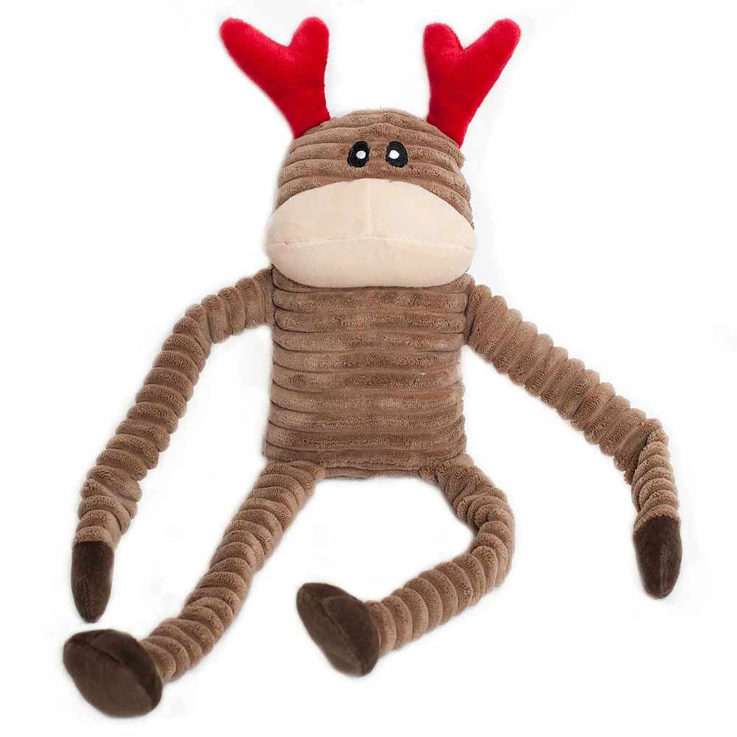 ZippyPaws Holiday Crinkle Reindeer Plush Dog Toy