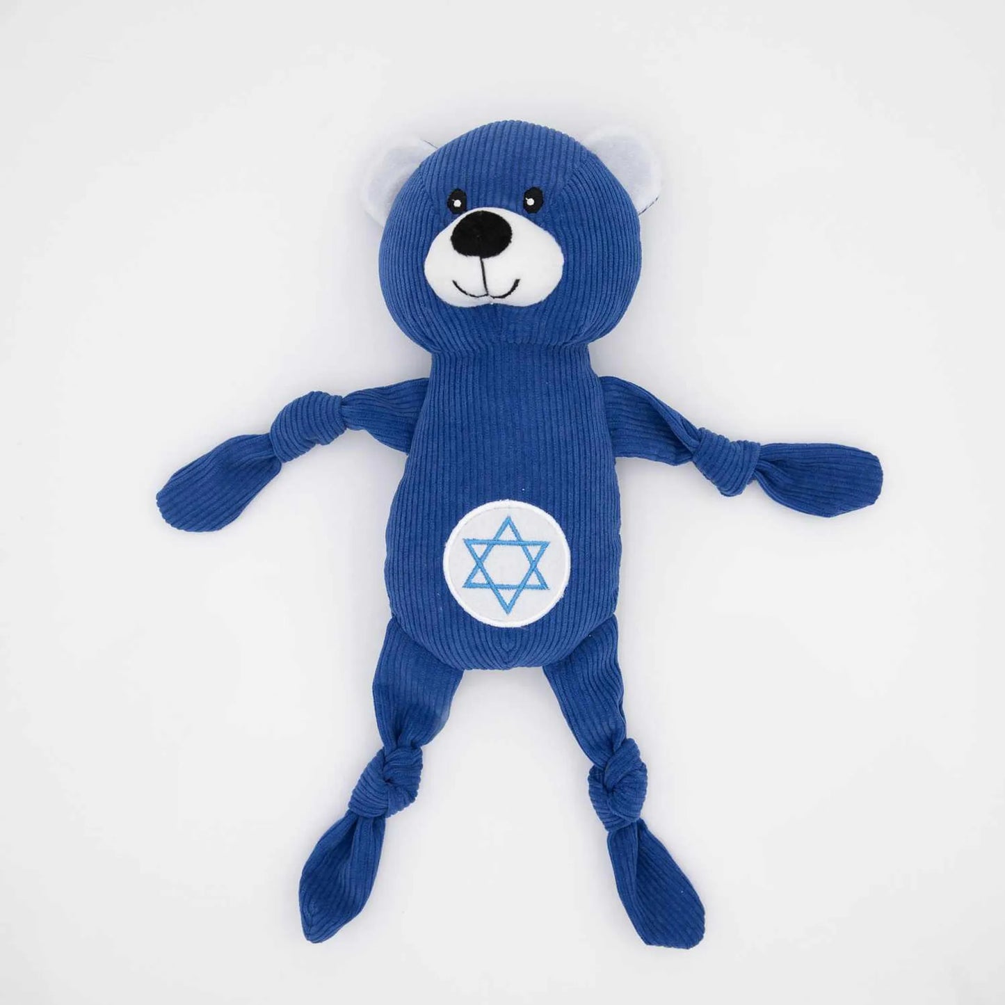 ZippyPaws Hanukkah Corduroy Cuddlerz Bear Plush Dog Toy
