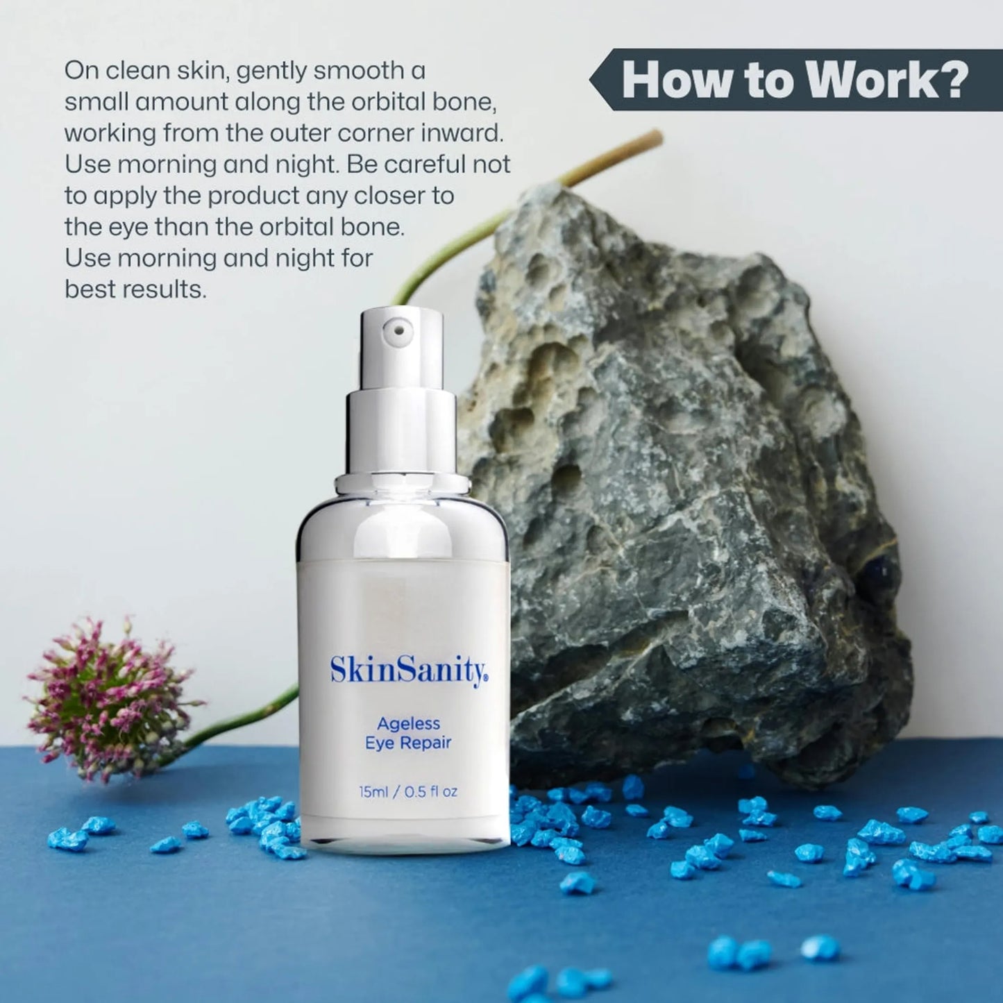 SkinSanity Eye Repair Serum with Hyaluronic Acid and Marine Algae 0.5 fl oz