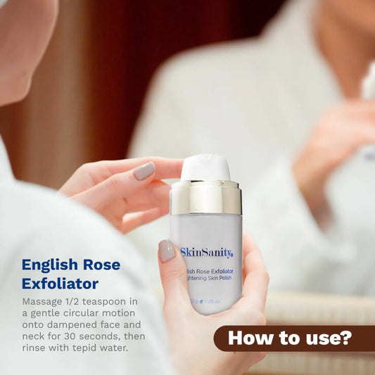 SkinSanity English Rose Facial Exfoliator Brightening Skin Polish 0.5 oz