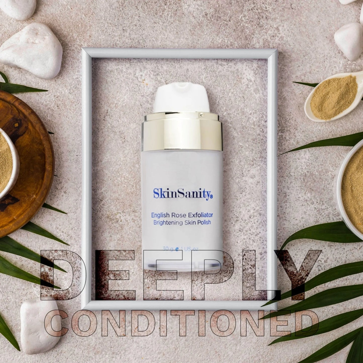 SkinSanity English Rose Facial Exfoliator Brightening Skin Polish 0.5 oz