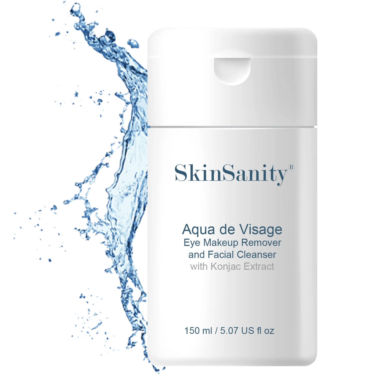 SkinSanity Aqua de Visage Eye Makeup Remover & Facial Cleanser  5 fl oz