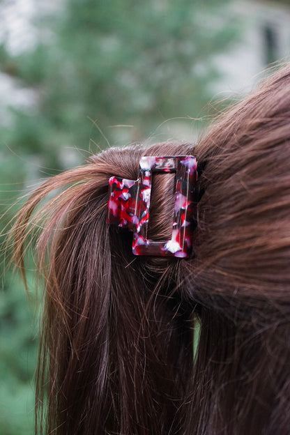 Carly Hair Claw - Burgundy
