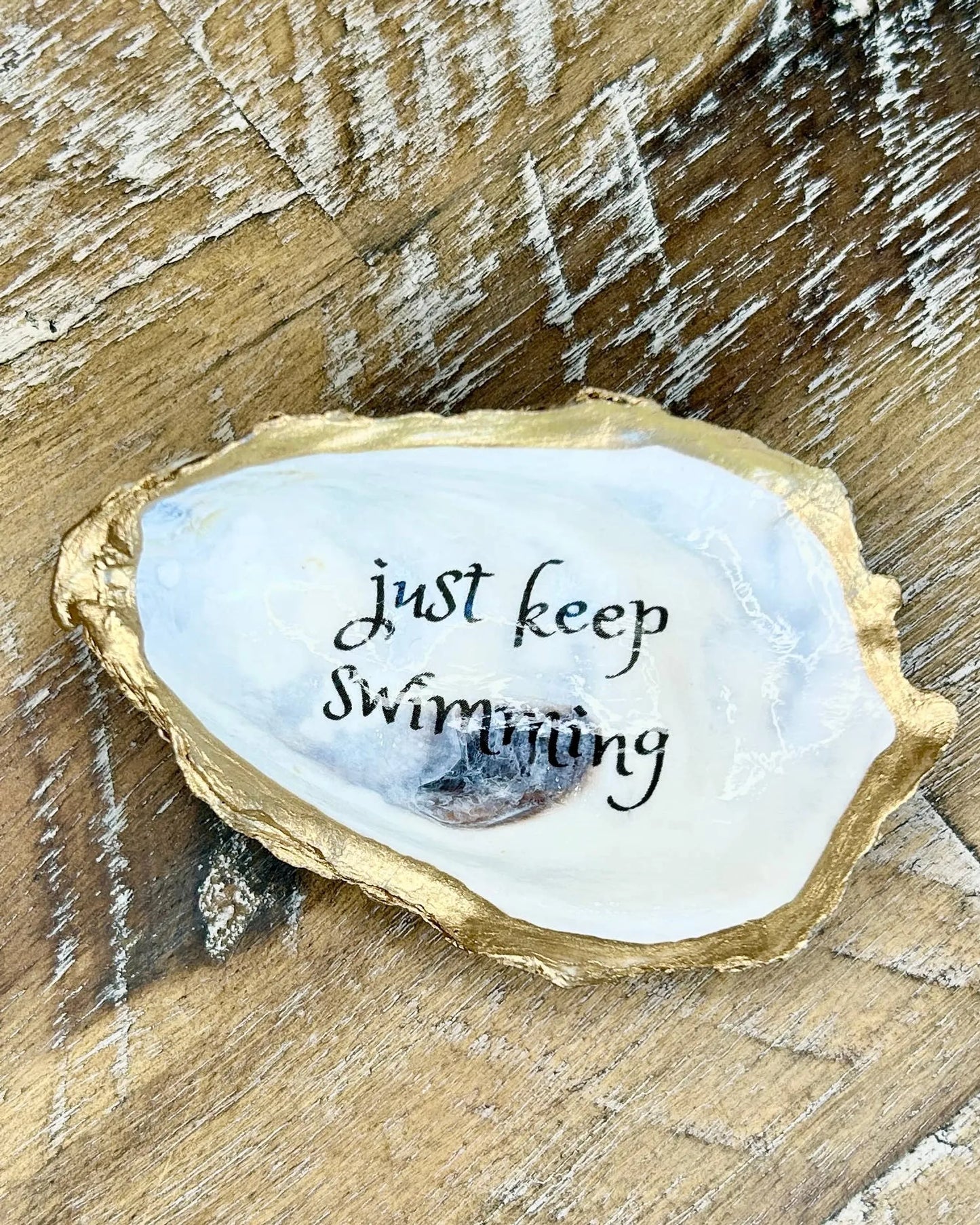 Just Keep Swimming - Oyster Jewelry and Trinket Dish