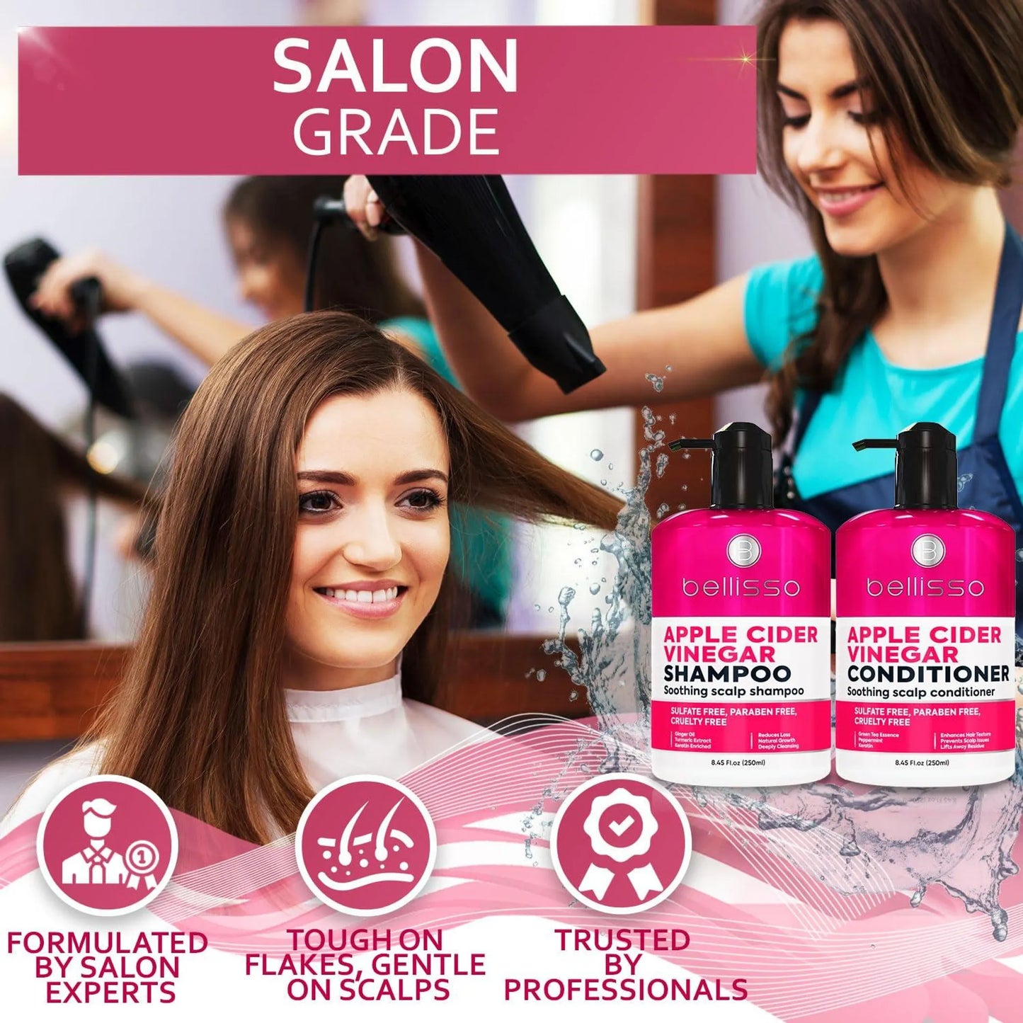 Apple Cider Vinegar Shampoo and Conditioner Set