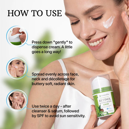 Retinol Cream for Face Anti Aging Face Moisturizer with Collagen & Hyaluronic Acid Day & Night Face Cream for Women and Men