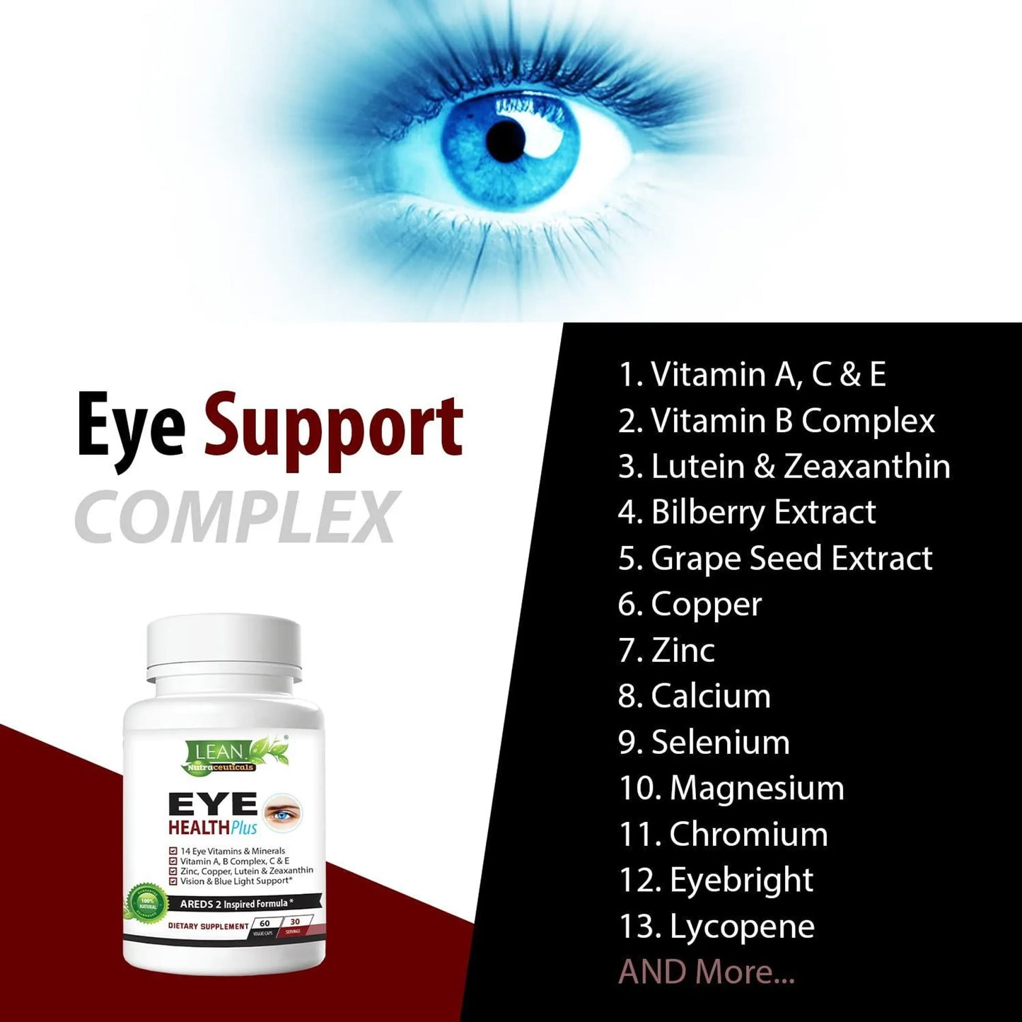 Areds 2 Eye Health Plus w Copper Vitamin A B C E Lutein