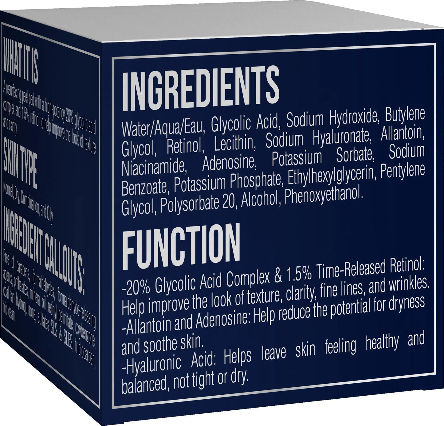 Glycolic Acid Pads 35% Anti Aging Treatment for Clearer Smoother Skin
