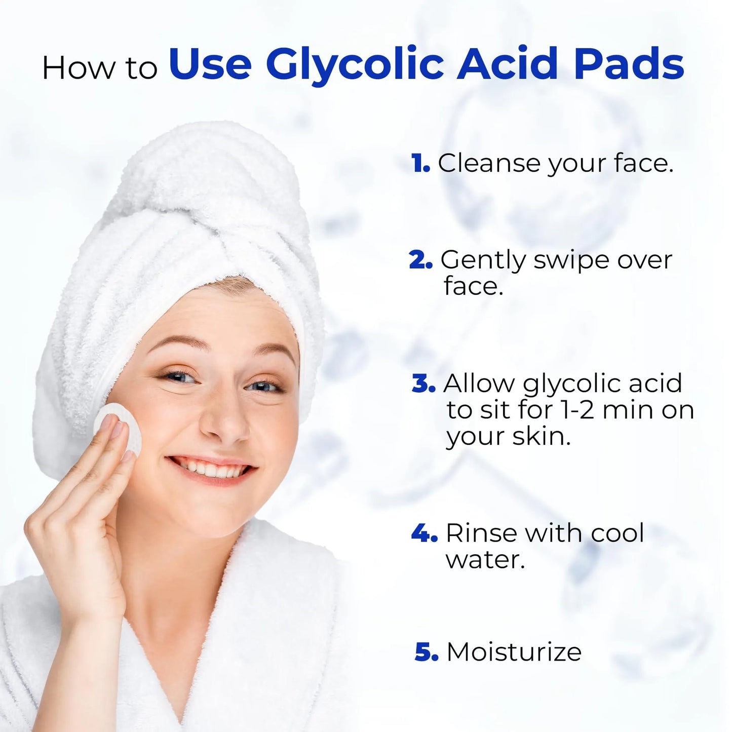 Glycolic Acid Pads 35% Anti Aging Treatment for Clearer Smoother Skin