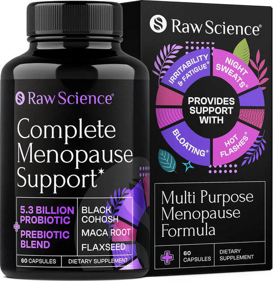Menopause Supplements for Women Black Cohosh for Menopause Hot Flashes Night Sweats & Hormone Balance with DIM Vitex Dong Quai Red Clover Complete Men
