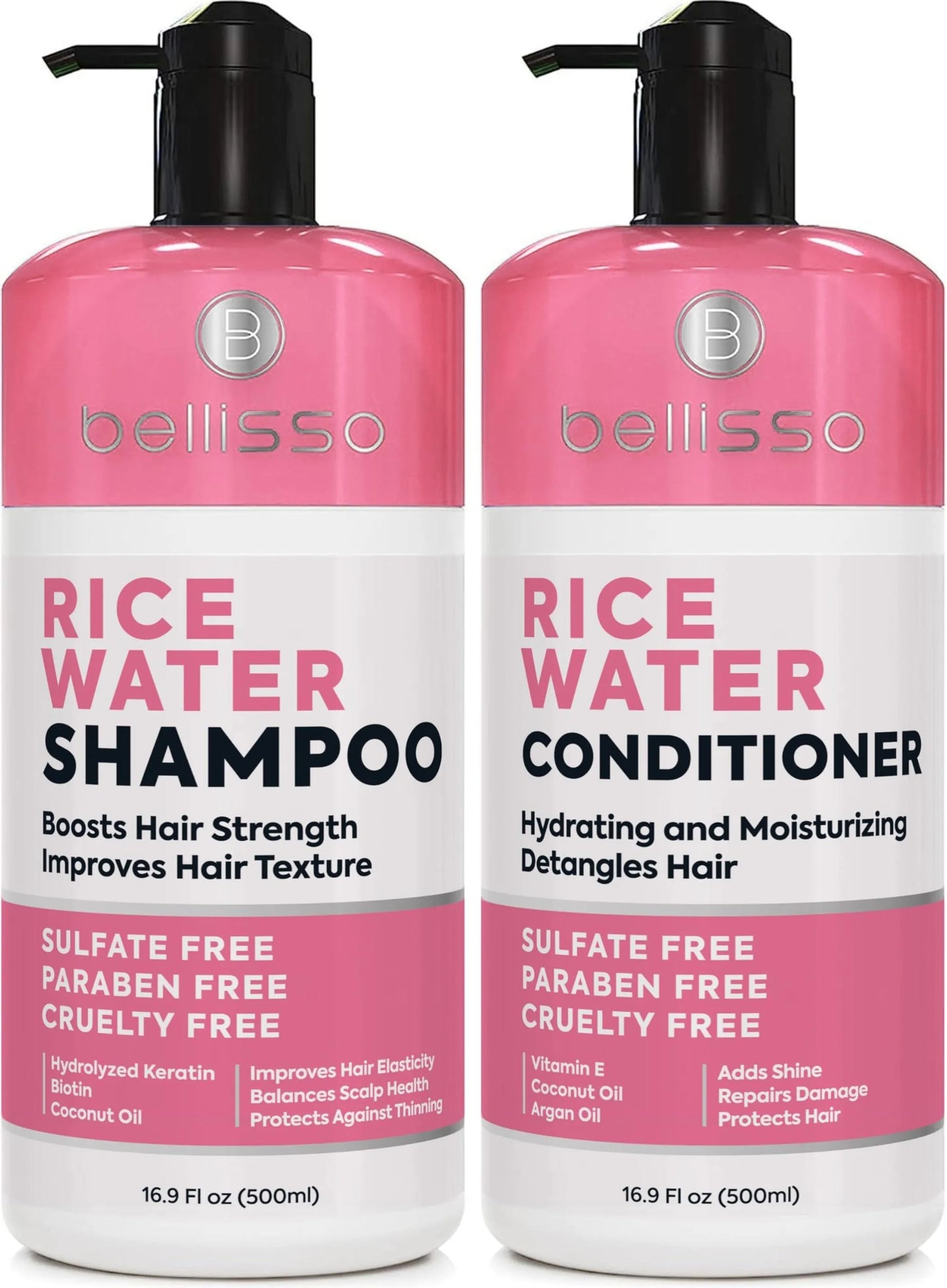 Rice Water Shampoo and Conditioner Set