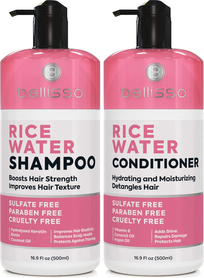 Rice Water Shampoo and Conditioner Set