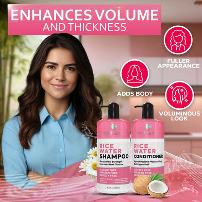 Rice Water Shampoo and Conditioner Set