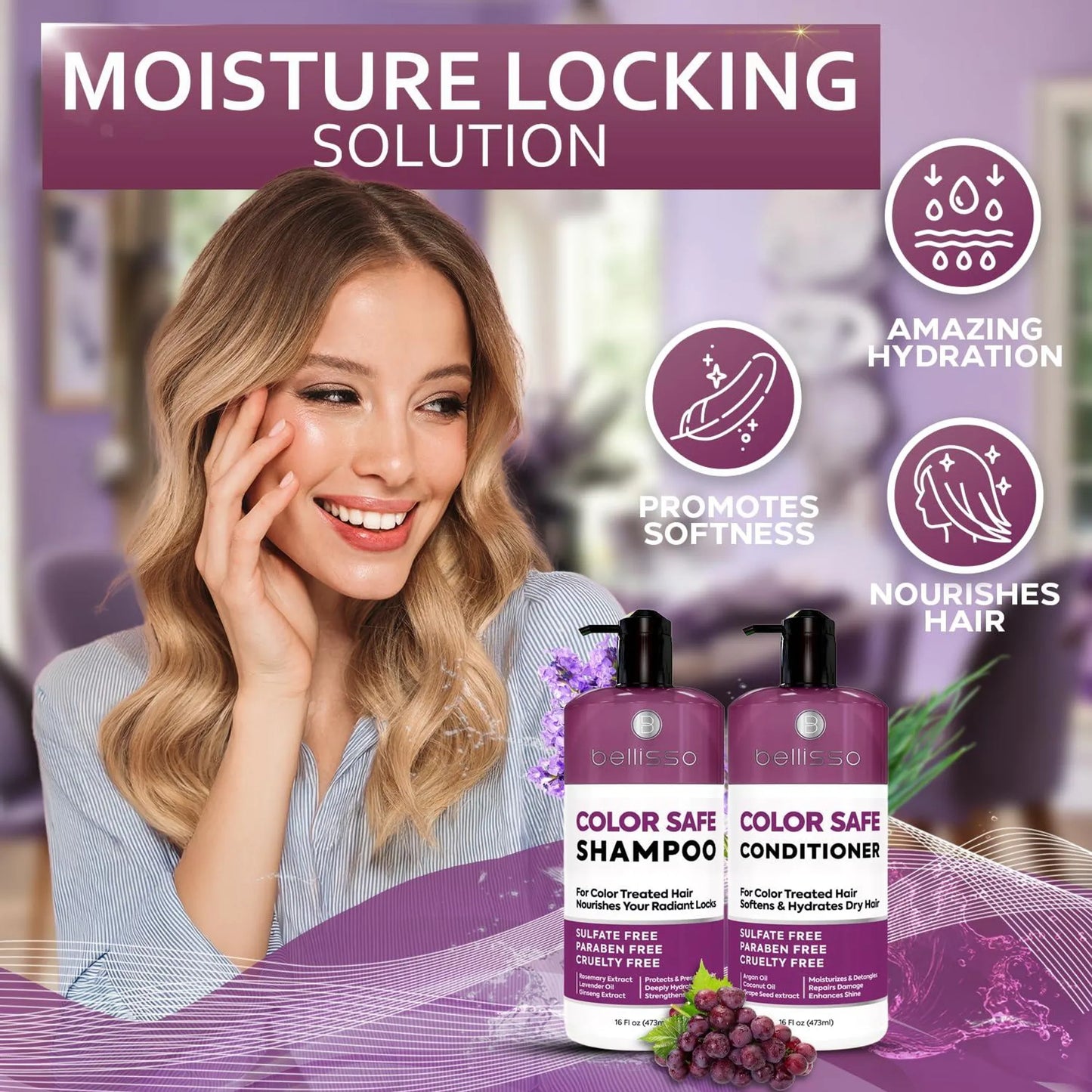 Color Safe Shampoo and Conditioner Set