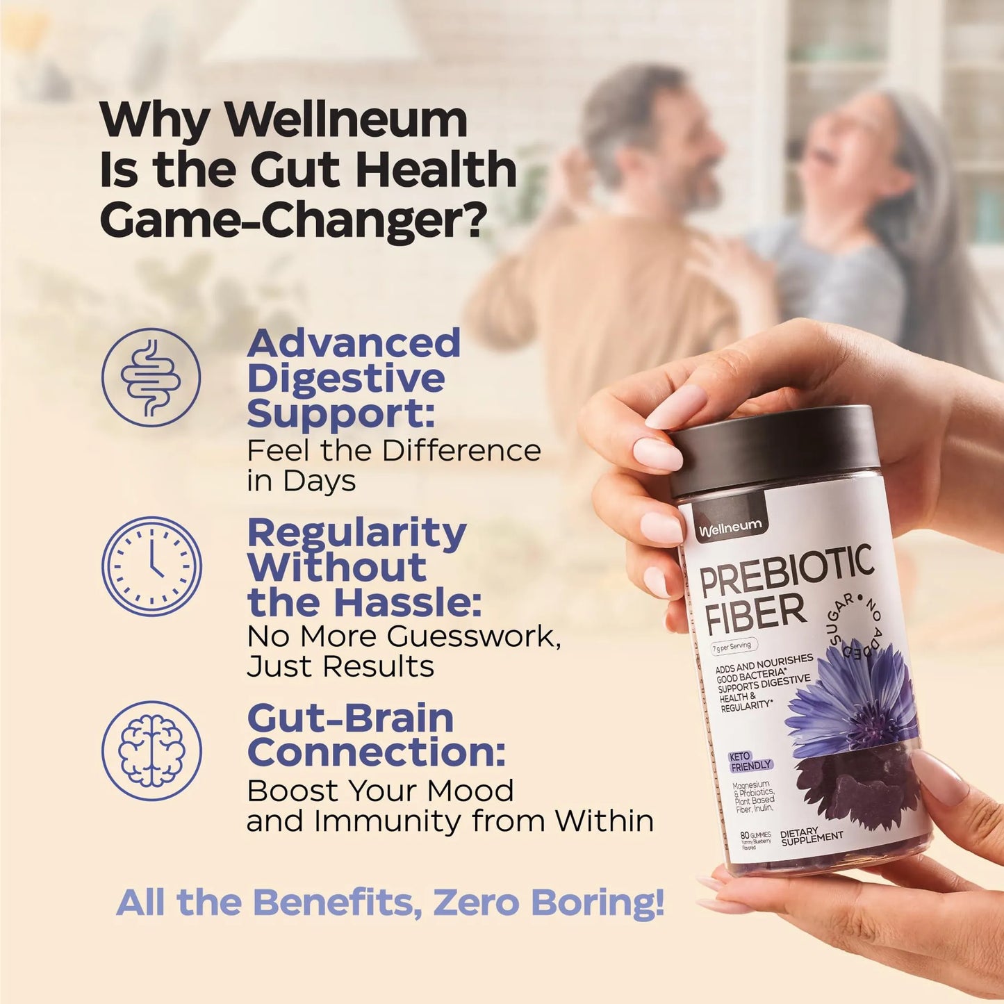 High Prebiotic Fiber Gummies for Women and Men
