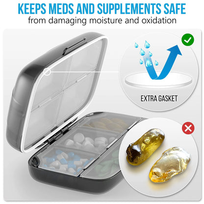 Airtight Pill Organizer Box