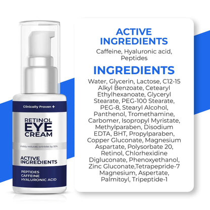 Retinol Eye Cream for Puffiness and Bags Under Eyes