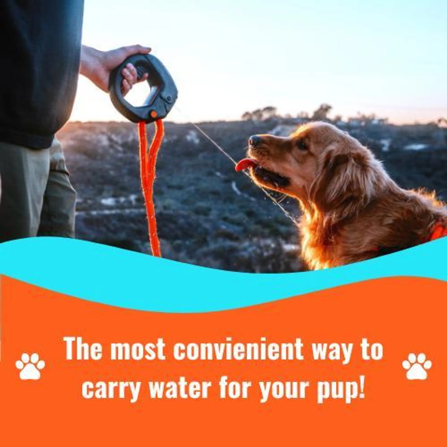 Dog Water Bottle with Flip Open Cup