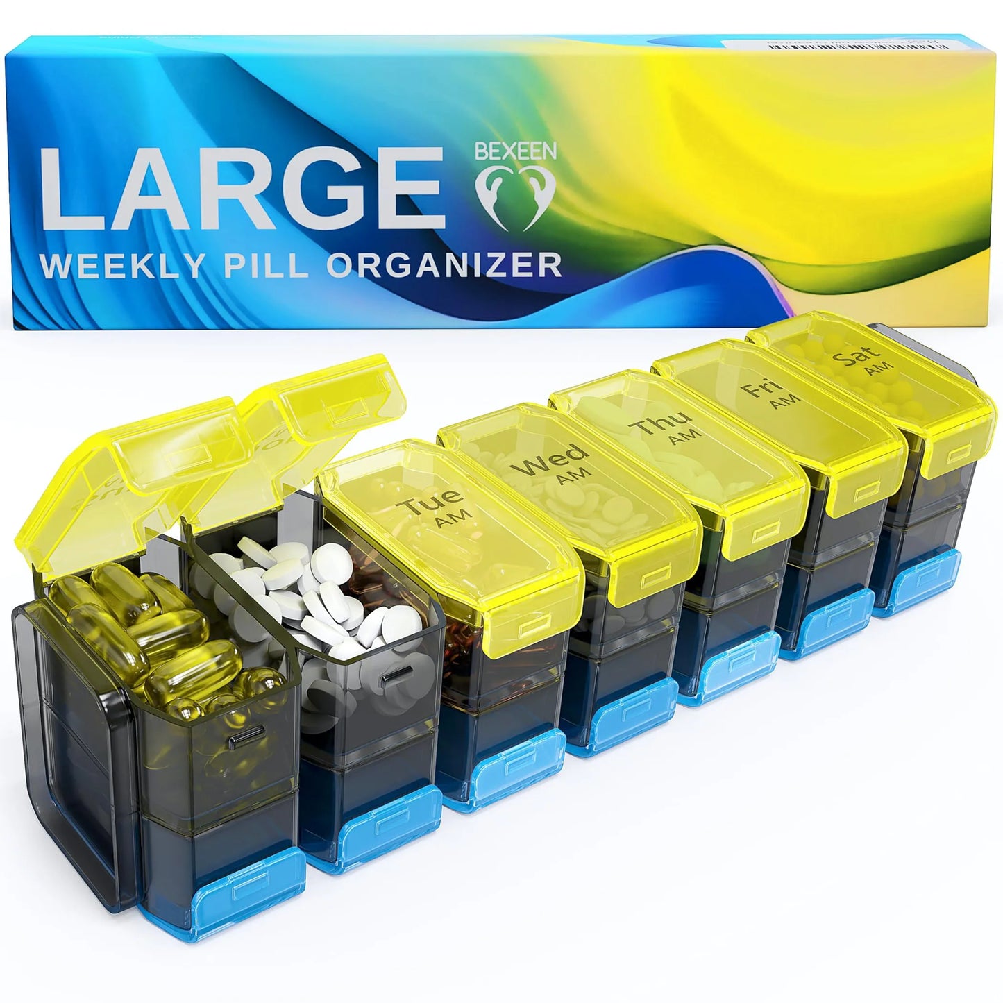 Extra Large Weekly Pill Organizer 2 Times a Day