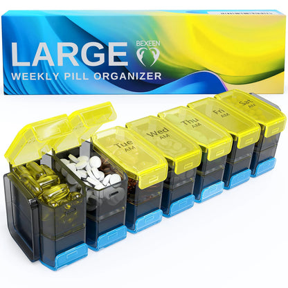 Extra Large Weekly Pill Organizer 2 Times a Day