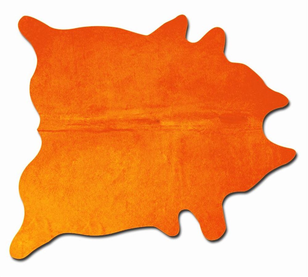 6' X 7' Red Cowhide Area Rug