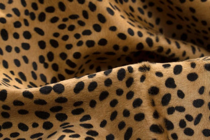 6' X 7' Brown And Black Cowhide Cheetah Print Area Rug