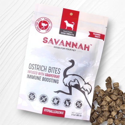 Ostrich Bites with Grapefruit : The Tasty, Immune-Boosting Treat for Dogs