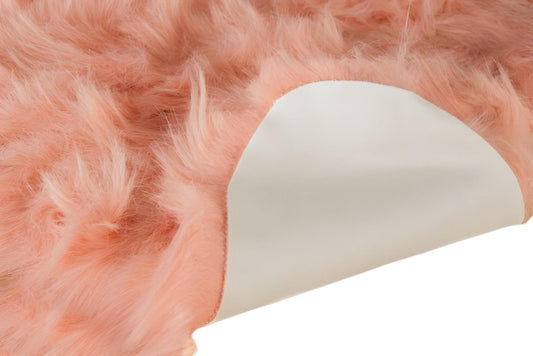 2' X 3' Dusty Rose Faux Sheepskin Washable Area Rug