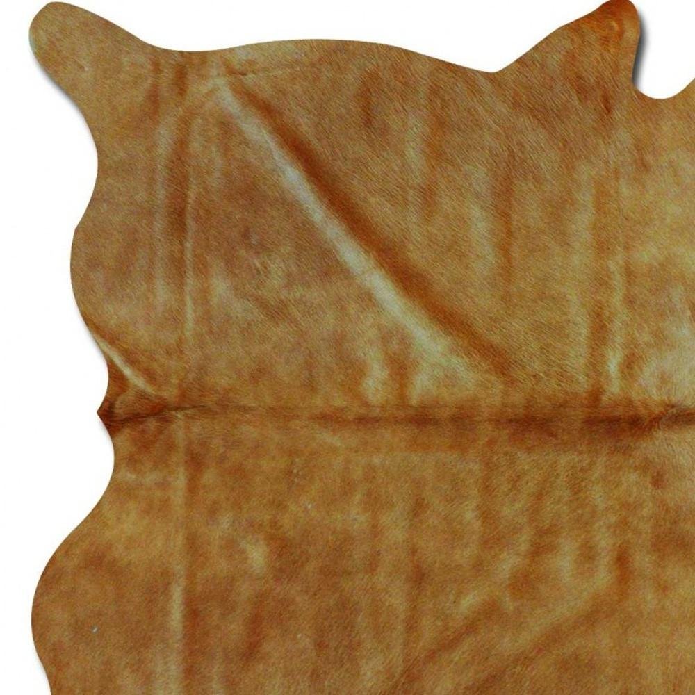 5' X 7' Red Cowhide Area Rug