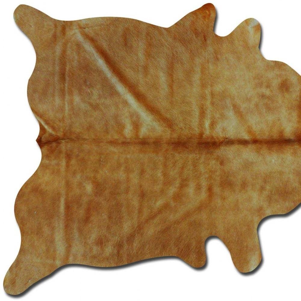 5' X 7' Red Cowhide Area Rug
