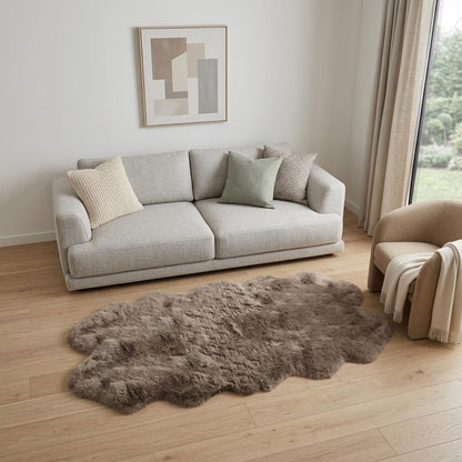 5' X 7' Brown And Black Cowhide Area Rug