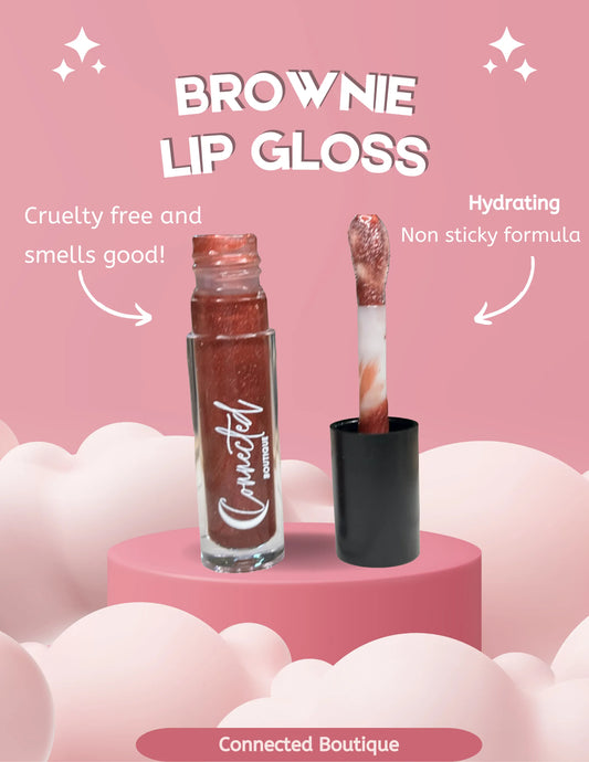 Brownie- lip gloss rich reddish brown