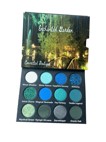 Enchanted Garden Green/Blue color story 12 shade eyeshadow palette