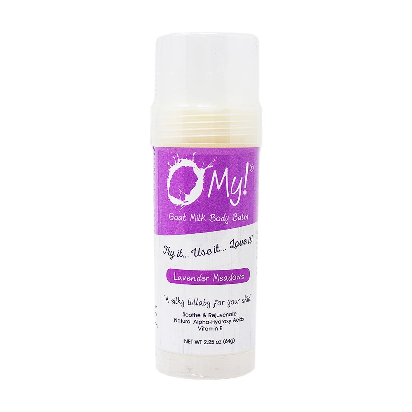 O My! Goat Milk Body Balm - Experience O My! Softness All Over - Antioxidant Vit E - Excellent for all Skin Types - Free of Parabens & More - Leaping Bunny Certified - Handcrafted in USA