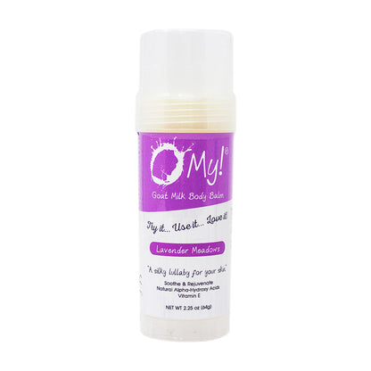 O My! Goat Milk Body Balm - Experience O My! Softness All Over - Antioxidant Vit E - Excellent for all Skin Types - Free of Parabens & More - Leaping Bunny Certified - Handcrafted in USA