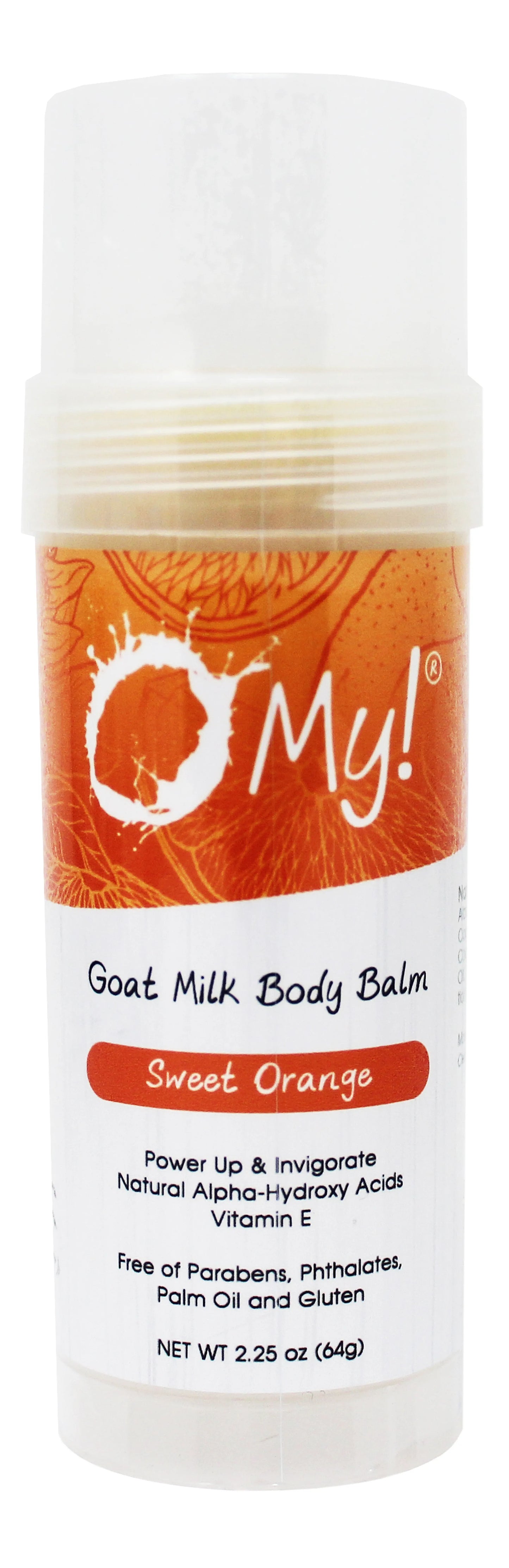O My! Goat Milk Body Balm - Experience O My! Softness All Over - Antioxidant Vit E - Excellent for all Skin Types - Free of Parabens & More - Leaping Bunny Certified - Handcrafted in USA